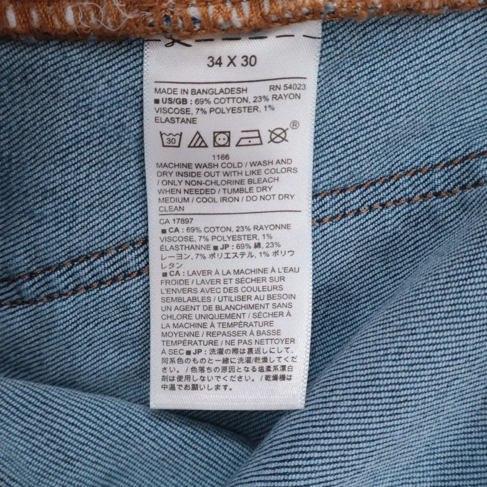 Banana Republic Travel Jean Mens 34x30(28.5) Slim Fit Medium Wash Denim Stretch